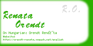 renata orendt business card